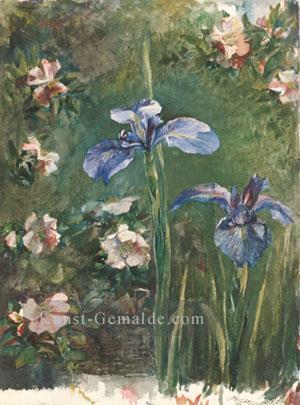 Wilden Rosen und Iris Blume John LaFarge Ölgemälde